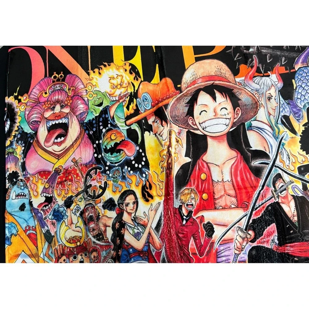 Colorful area japanese manga style rug kids bedroom playroom decor approx.5x3 ft